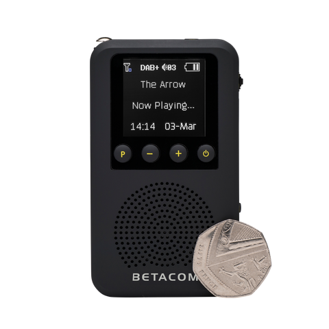 Betacom Pocket DAB, Portable Digital Radio, Built-in Speaker, Rechargeable