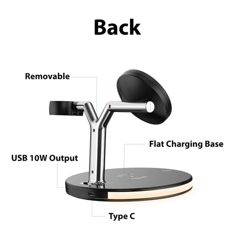 Betacom MageSafe 3-1 iPhone 16 iWatch AirPods Qi charging Dock Black