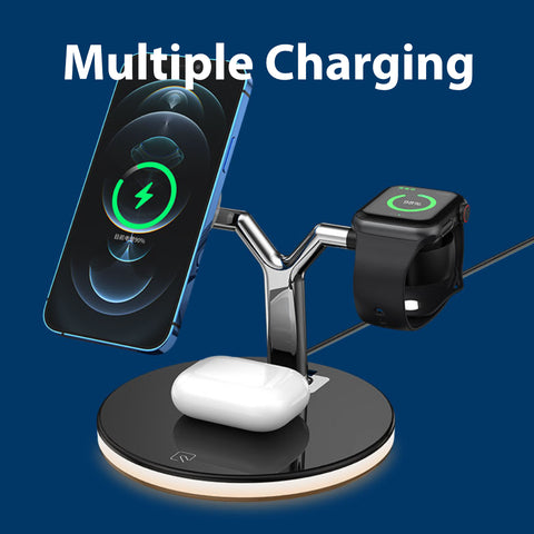 Betacom MageSafe 3-1 iPhone 16 iWatch AirPods Qi charging Dock Black