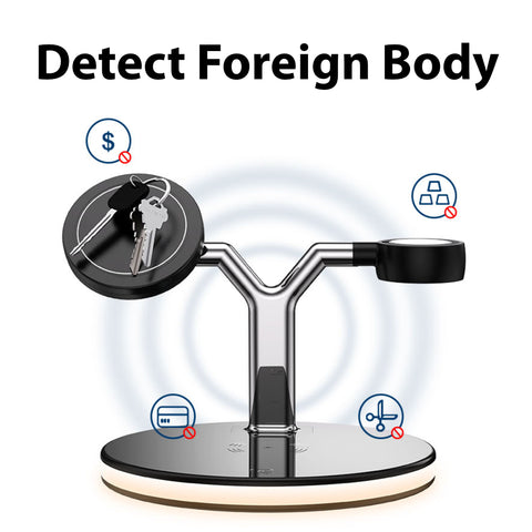 Betacom MageSafe 3-1 iPhone 16 iWatch AirPods Qi charging Dock Black