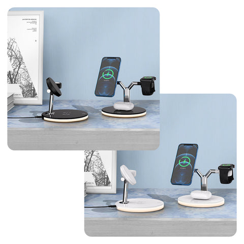 Betacom MageSafe 3-1 iPhone 16 iWatch AirPods Qi charging Dock Black