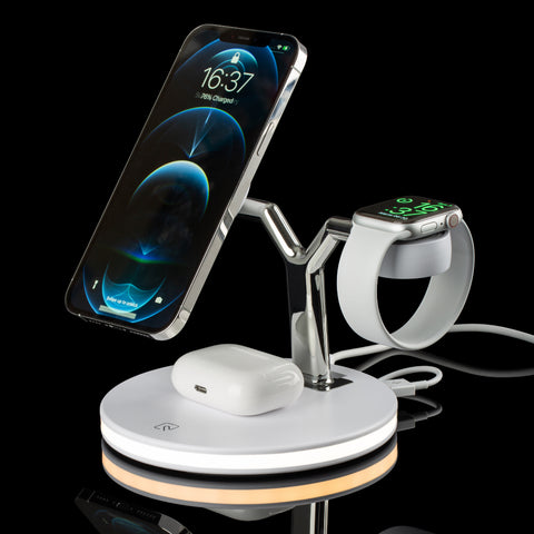 Betacom MageSafe 3-1 iPhone 16 iWatch AirPods Qi charging Dock White